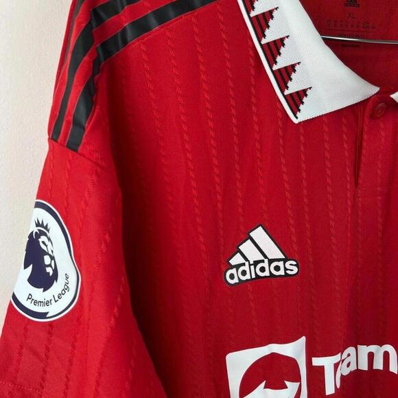 NWT Adidas Manchester United Home Men's Long Sleeve Jersey Polo 22/23 size XL - Picture 9 of 9